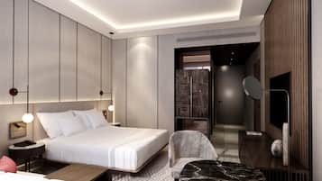 Minibar, individuelt dekorert, individuelt innredet og skrivebord