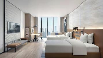 Habitació, 2 llits dobles, vistes a la ciutat