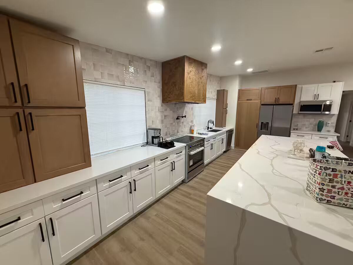 Microwave, oven, stovetop, dishwasher