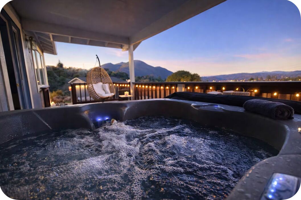 Outdoor spa tub