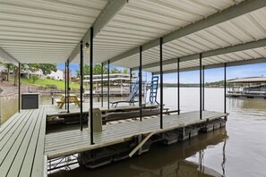 Marina - Spacious Lakefront Home w/ Private Dock, Decks, Game Room & Firepit at the 12mm (Sunrise Beach)