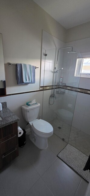 Shower, hair dryer, towels, soap - Welcome to Happy Place (Lucea)