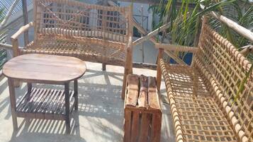 Deluxe kamer, uitzicht op binnenplaats | Terras