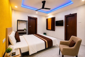 Chambre exécutive double | Accès au Wi-Fi (inclus), literie fournie