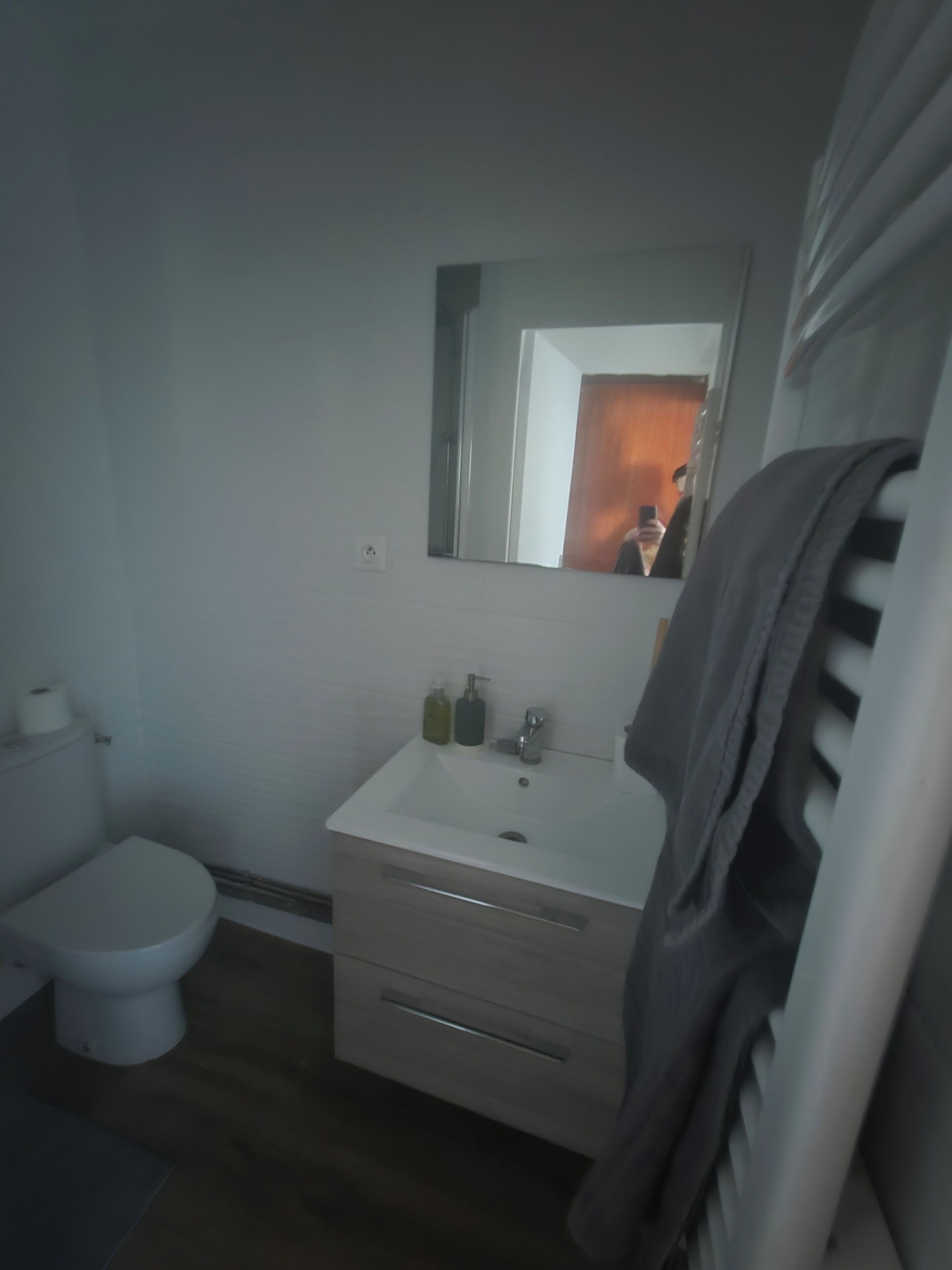 Hårføner, håndklær, såpe og toalettpapir