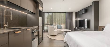 1 室のベッドルーム、アイロン / アイロン台、インターネット、ベッドシーツ