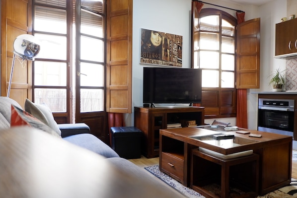 Living area - Penthouse in the historic center with large private terrace (Málaga)