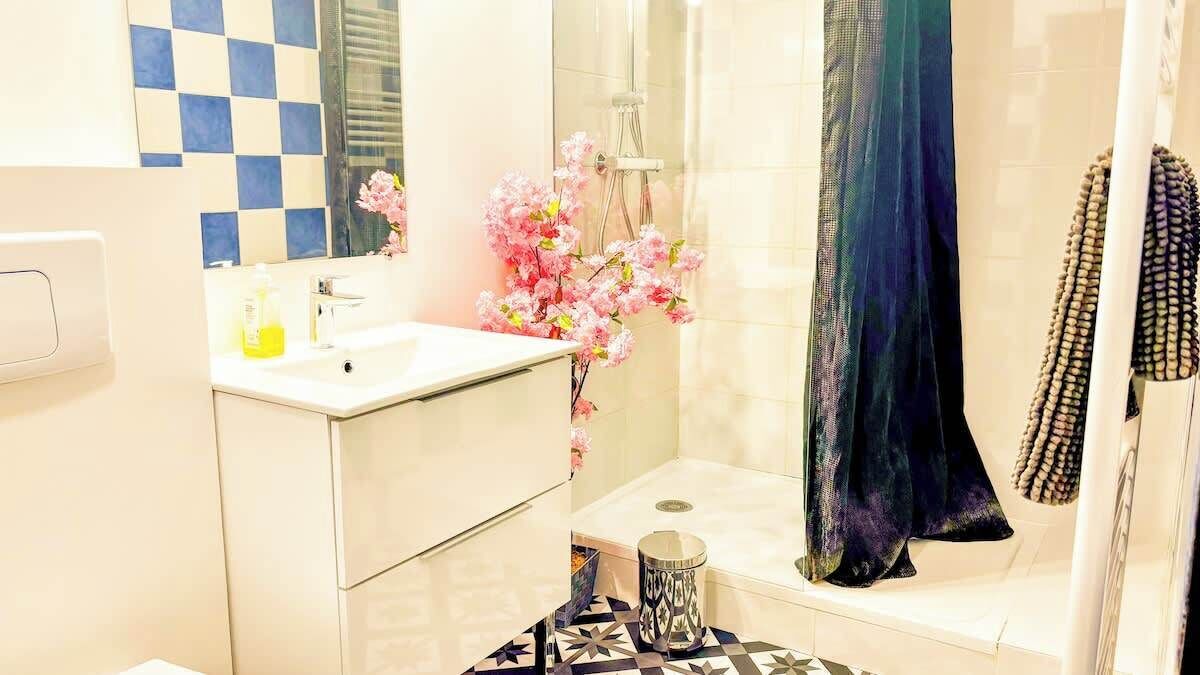 Shower, hair dryer