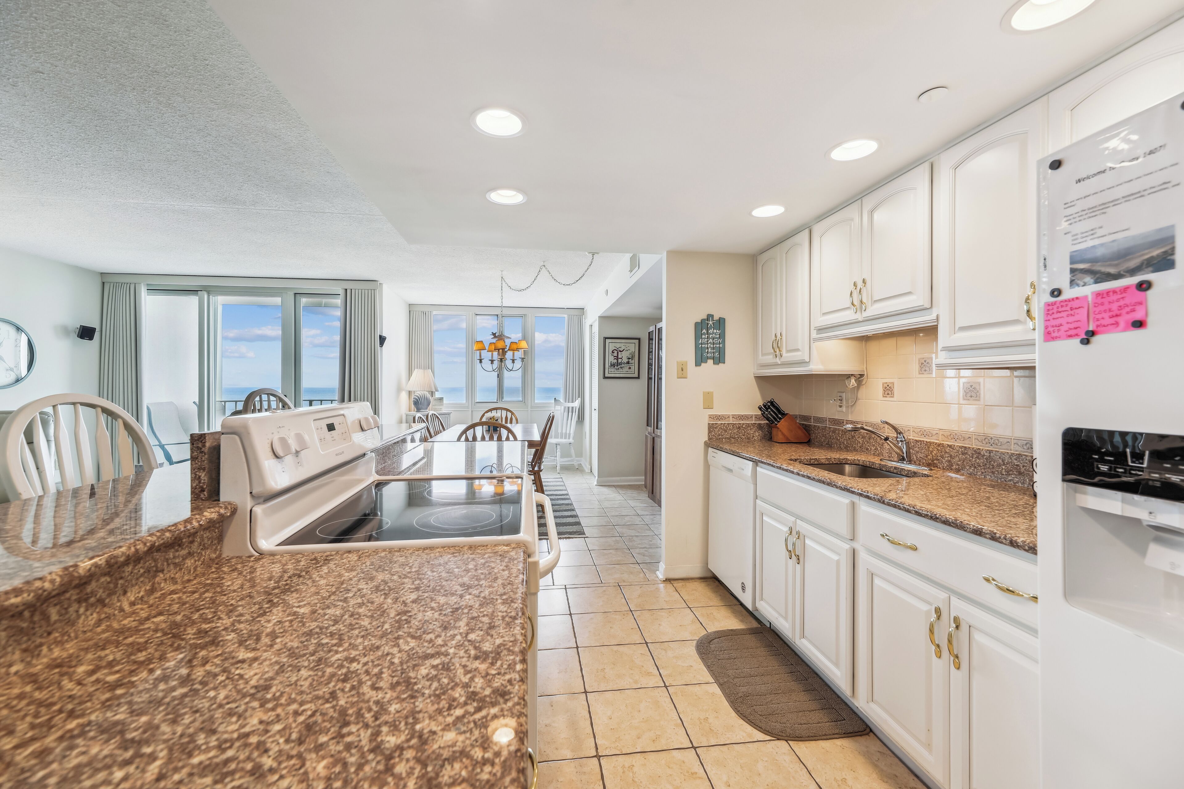 Microwave, dishwasher, coffee/tea maker, toaster