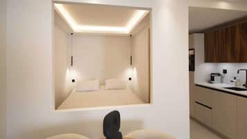 Apartment | 1 Schlafzimmer, laptopgeeigneter Arbeitsplatz, Bügeleisen/Bügelbrett