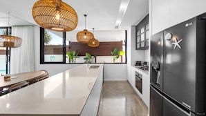 Apartment | Private kitchen - Spacious 3-bedroom Retreat With BBQ and Pool (Sunshine Coast)