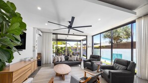 Apartment | Living room - Spacious 3-bedroom Retreat With BBQ and Pool (Sunshine Coast)