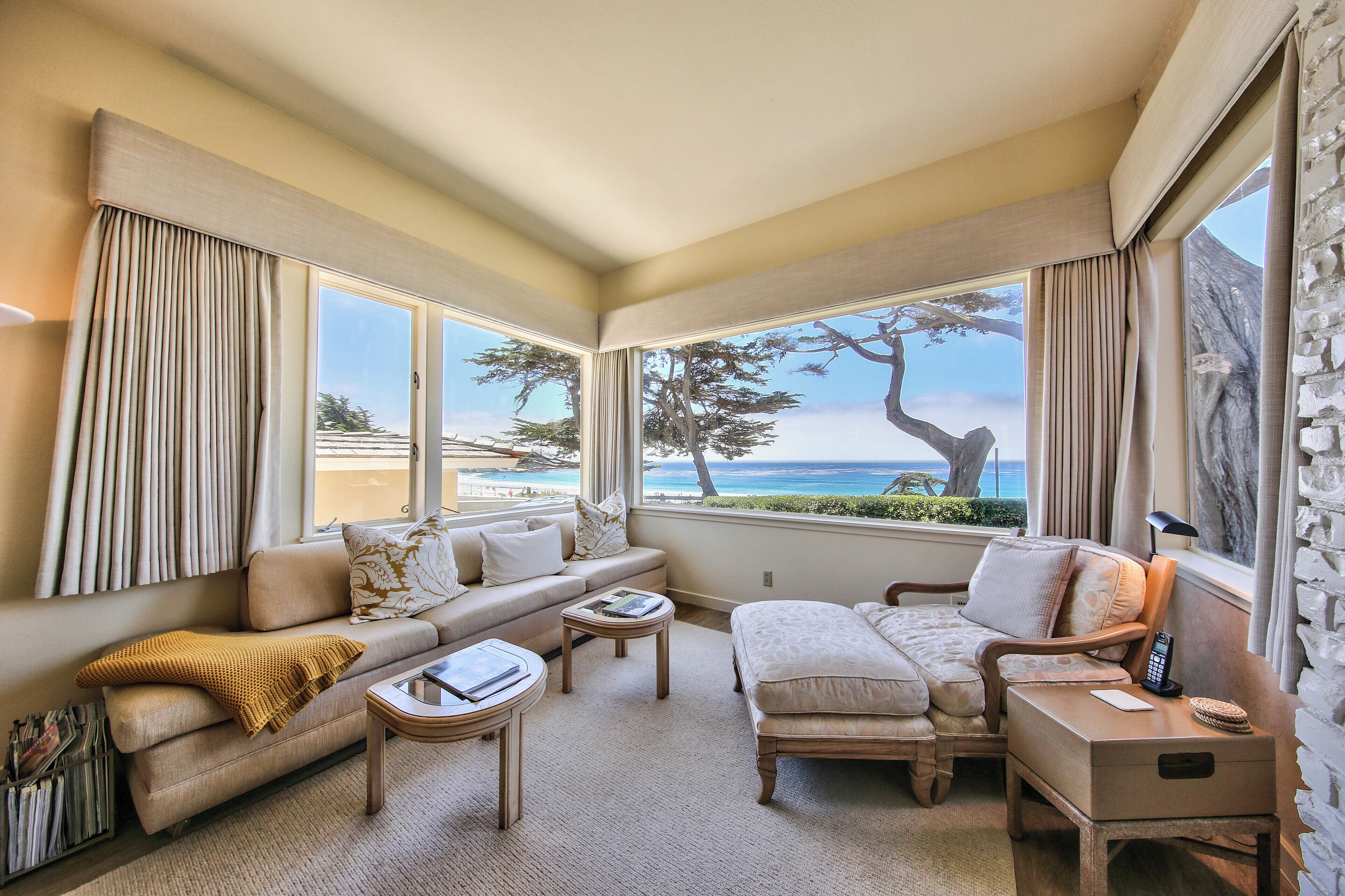 Televisión y chimenea 