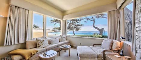 Televisión y chimenea