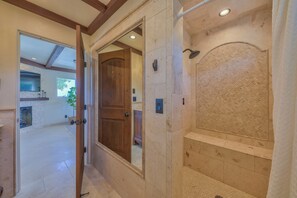 Shower, hair dryer, towels - 4054 Casita Del Mar II, Bay View Mediterranean Gem (Pacific Grove)