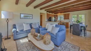 TV, fireplace - 4054 Casita Del Mar II, Bay View Mediterranean Gem (Pacific Grove)