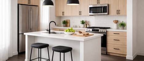 Refrigerador, microondas, horno y lavavajillas