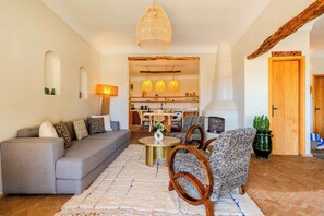Living area - Cozy Villa with Pool Zellij & Garden View (Ghazoua)