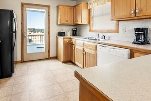 Fridge, microwave, oven, stovetop - Dollar Short: Semi-Oceanfront | Private Pool | Hot Tub (Kill Devil Hills)