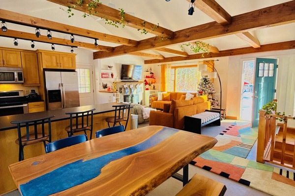 Eclectic and super cosy living area
