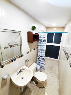 Shower, hair dryer, towels, soap - Apartment in the heart of Oaxaca (Oaxaca de Juárez)