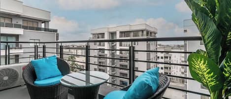 Family Apartment, Balcony, City View | Balcony