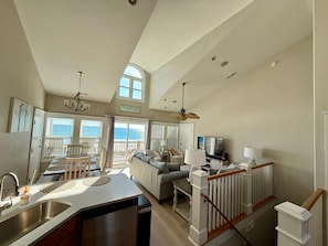 Smart TV, books - "Topsail Time" renovated oceanfront 4/bd & 3/bath (North Topsail Beach)