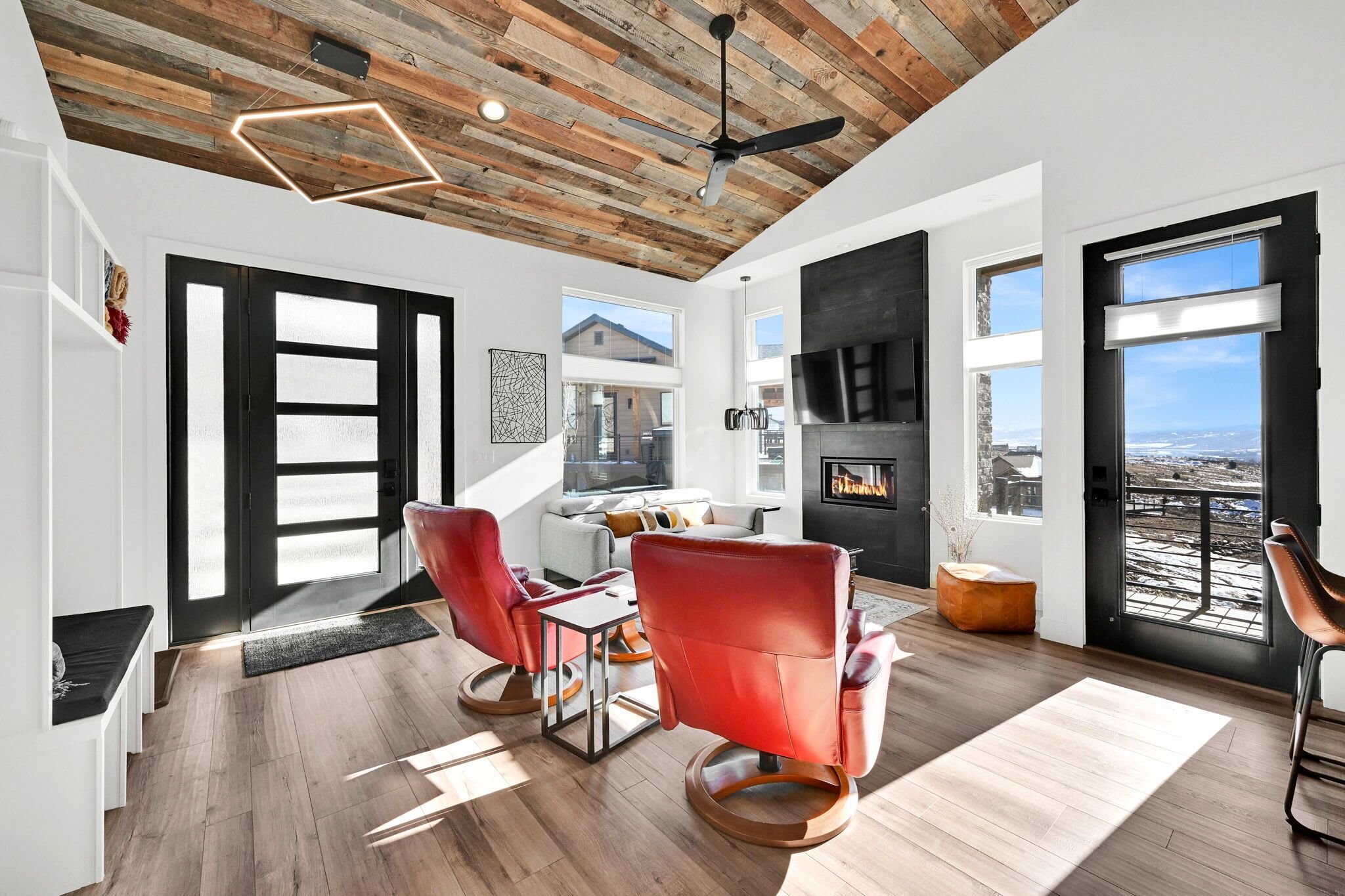 TV, DVD player, foosball, stereo