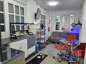 Departamento clásico, 2 habitaciones, aire acondicionado, vista a la ciudad | Cocina privada