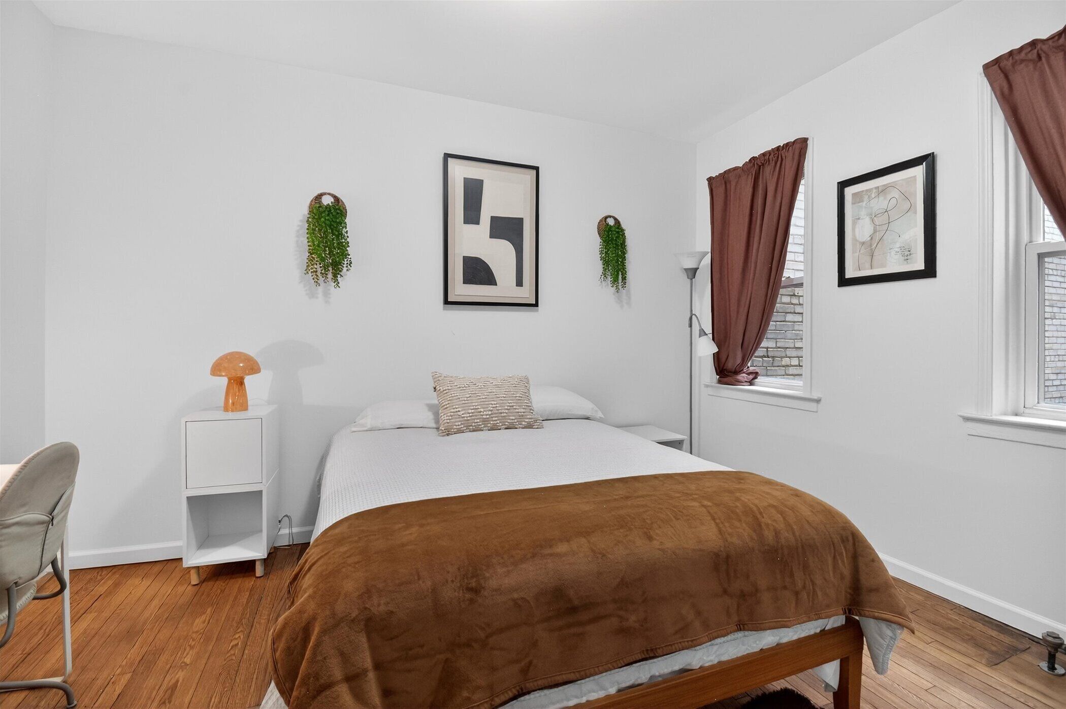 1 bedroom, desk, iron/ironing board, travel crib