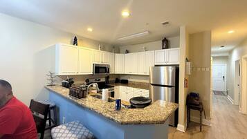 Microwave, oven, stovetop, dishwasher