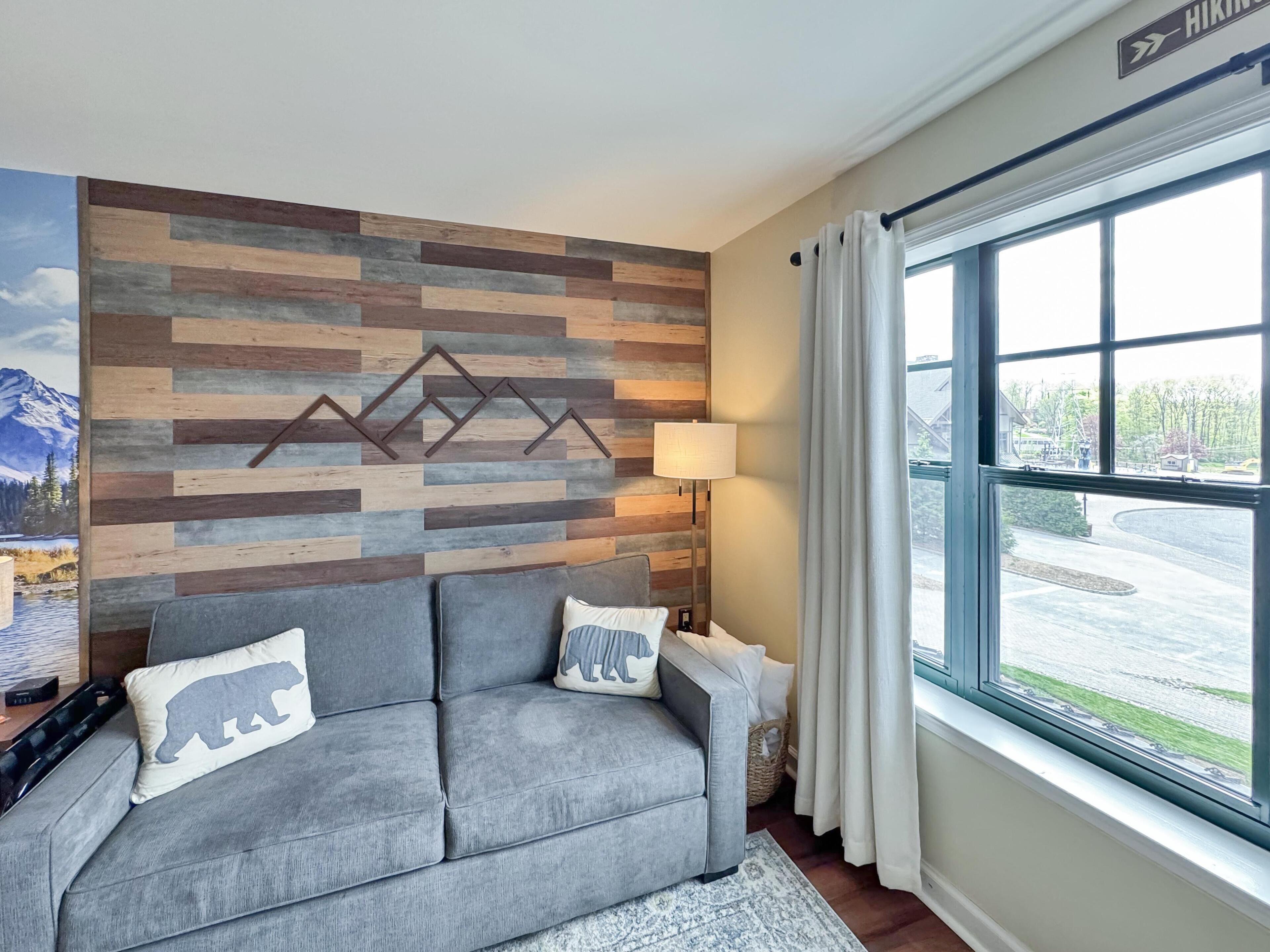 TV connectée, cheminée, baby-foot