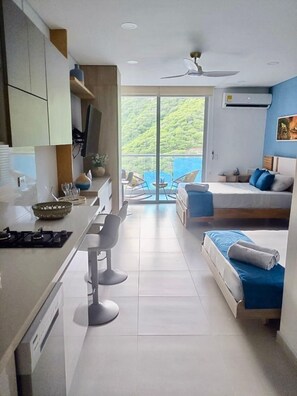 1 室のベッドルーム、アイロン / アイロン台、WiFi、ベッドシーツ