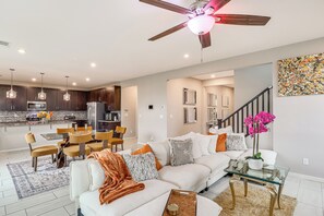 TV, fireplace - 11 Mi to the Strip: Quiet Home in North Las Vegas (North Las Vegas)
