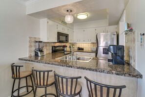 Fridge, microwave, stovetop, dishwasher - Absolute Best Location! Heart of Gulf Shores Condo (Gulf Shores)