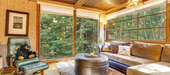 13 Mi to Beach! 'Forest Brook' Creekfront Cabin