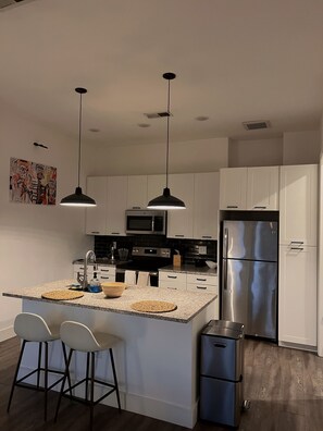 Microwave, oven, stovetop, dishwasher