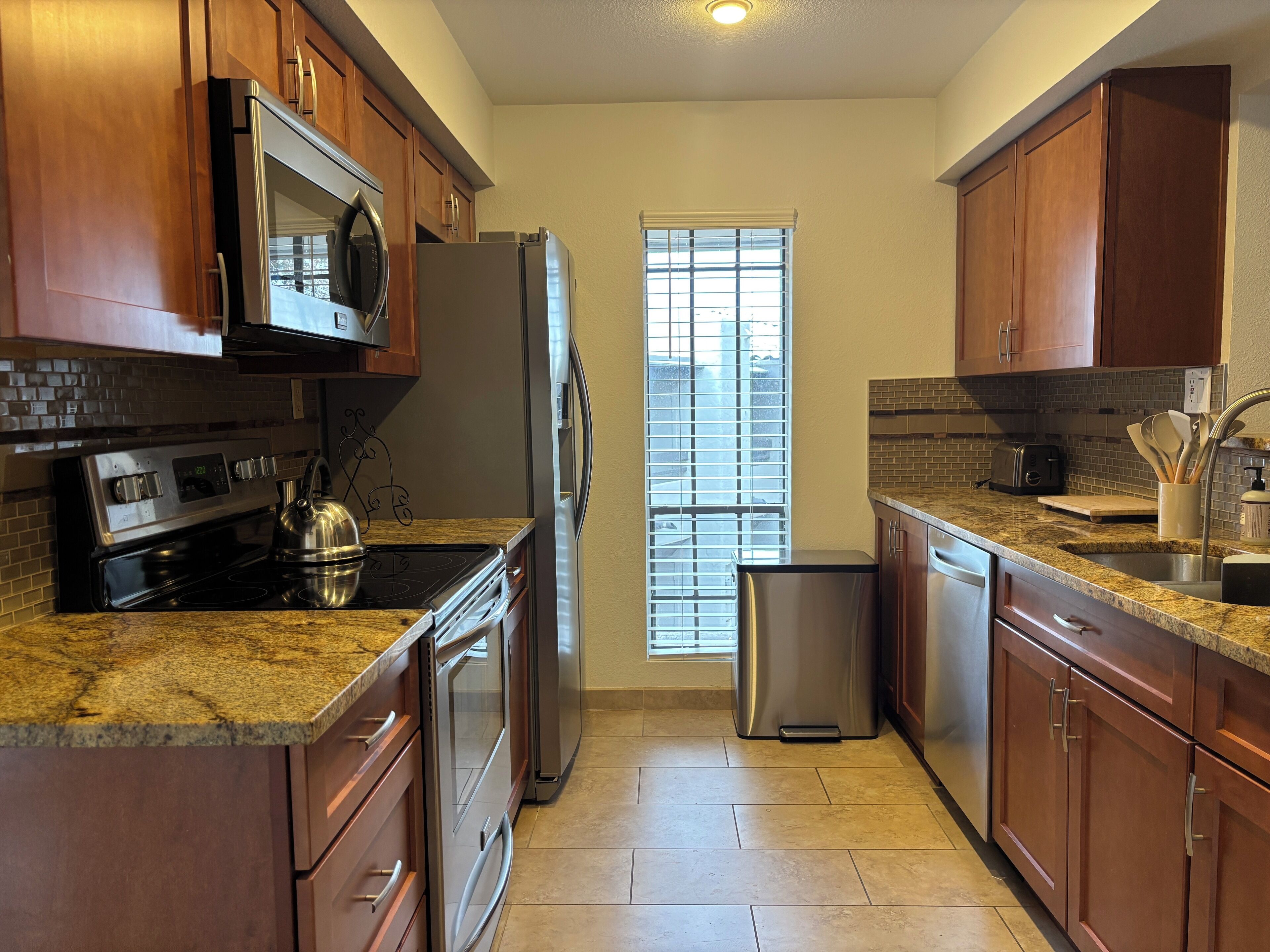 Microwave, oven, stovetop, dishwasher