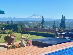 Terrace/patio - Seattle Area Luxury Home w/Private Pool in Puyallup-45 Min from Seattle Stadium (Puyallup)