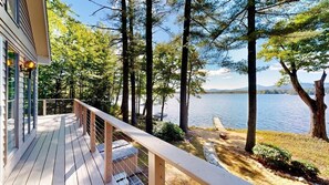 Terrace/patio - Kezar Lakefront Home: 2 Boat Dock & Hot Tub (Lovell)