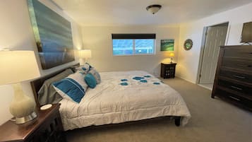 Blackout curtains, iron/ironing board, free WiFi