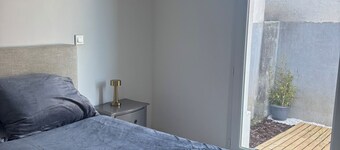 Garden apartment in the country yet in the city