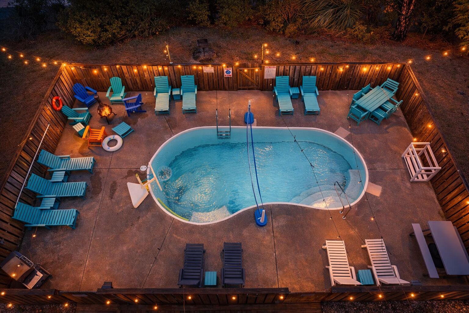 Outdoor pool, a heated pool