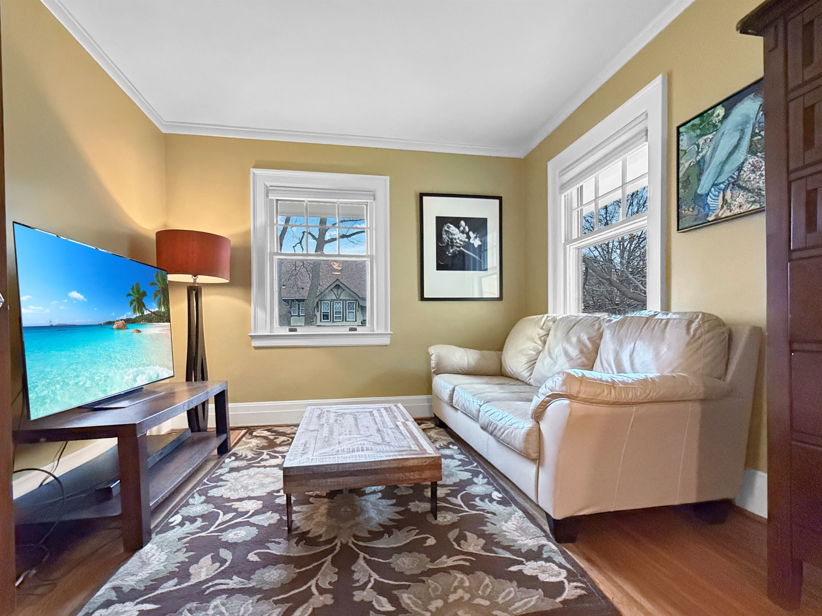 Smart TV, fireplace