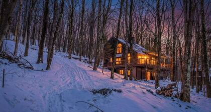 Spacious, modern cabin w/resort perks, firepit and dog friendly