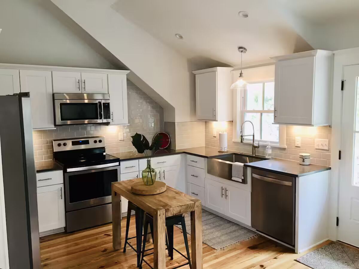 Microwave, oven, stovetop, dishwasher