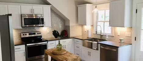 Microwave, oven, stovetop, dishwasher