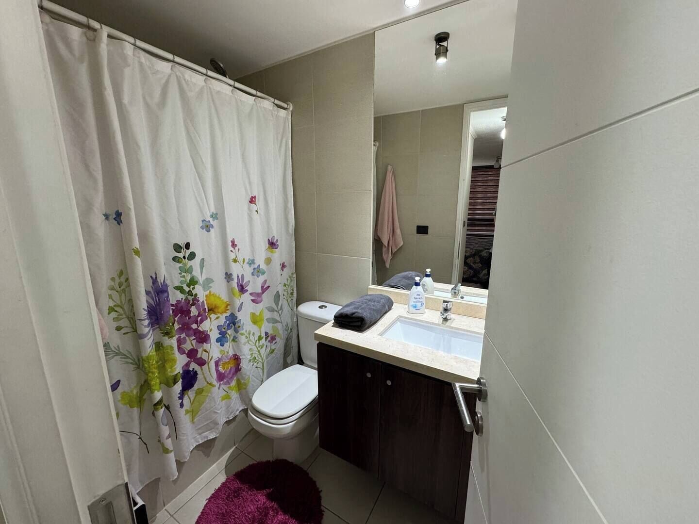 Hårtork, handdukar, tvål och toalettpapper