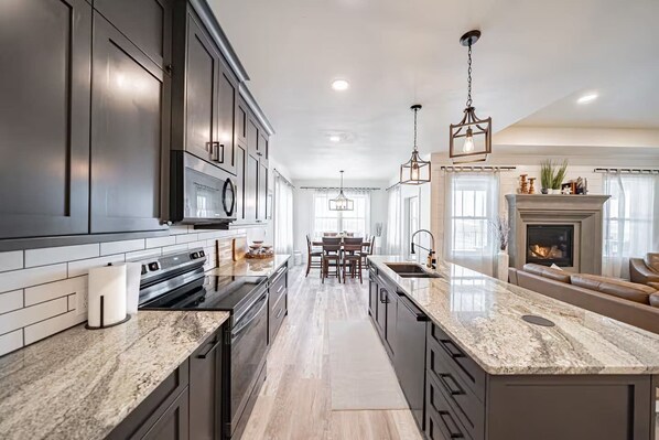 Fridge, microwave, oven, stovetop - Teton Valley Getaway | Hot Tub, BBQ + Pet Friendly! (Ashton)