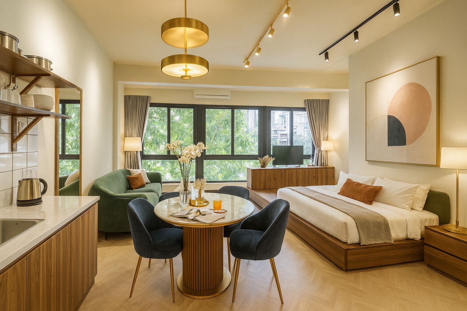 Quarto casal superluxo, vista para o jardim | Wi-Fi de cortesia